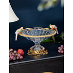 Чаша стеклянная с фигурками разноцветных попугаев на ободке 41 Eden Garden варинант исполнения - 2 | Loft Concept в Челябинске