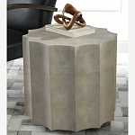 Приставной стол бежевый Stingray Skin Table кожа варинант исполнения - 1 | Loft Concept в Челябинске