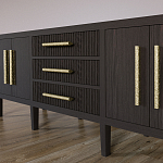 Большая VT-тумба Primo шпон темный орех варинант исполнения - 4 | Loft Concept в Челябинске