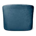 Стул с мягкой синей обивкой из велюра и подъемно-поворотным механизмом на белых колесиках Harper Blue and White варинант исполнения - 3 | Loft Concept в Челябинске