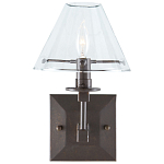 Бра с прозрачным стеклянным абажуром в форме конуса Bartolomeo Bronze варинант исполнения - 2 | Loft Concept в Челябинске