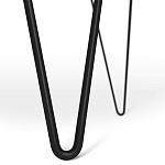 Стол журнальный с круглой столешницей из стекла на 3-х черных ножках Beige Marble варинант исполнения - 6 | Loft Concept в Челябинске