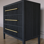 Комод Primo с 3 выдвижными ящиками Черный дуб варинант исполнения - 2 | Loft Concept в Челябинске