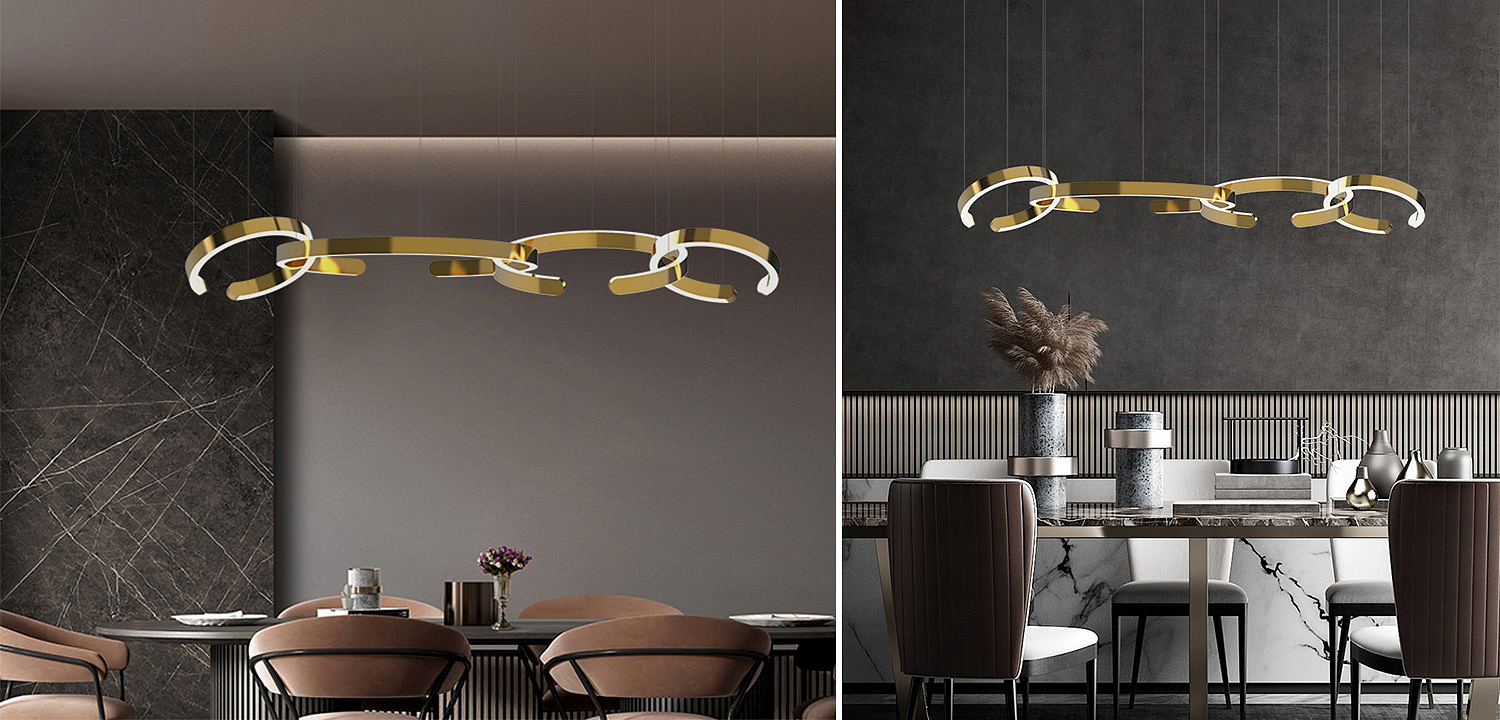Люстра 4 горизонтальных кольца 4 Horizontal Rings Люстра 4 горизонтальных кольца 4 Horizontal Rings - Loft-Concept в Челябинске
