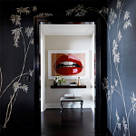 Обои ручная роспись Bamboo Special Colourway on Pitch dyed silk варинант исполнения - 1 | Loft Concept в Челябинске