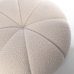 Круглый мягкий пуф с обивкой букле Gabrielle White Boucle Pouf варинант исполнения - 2 | Loft Concept в Челябинске