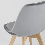 Стул с мягким велюровым сиденьем Arvika Grey варинант исполнения - 6 | Loft Concept в Челябинске