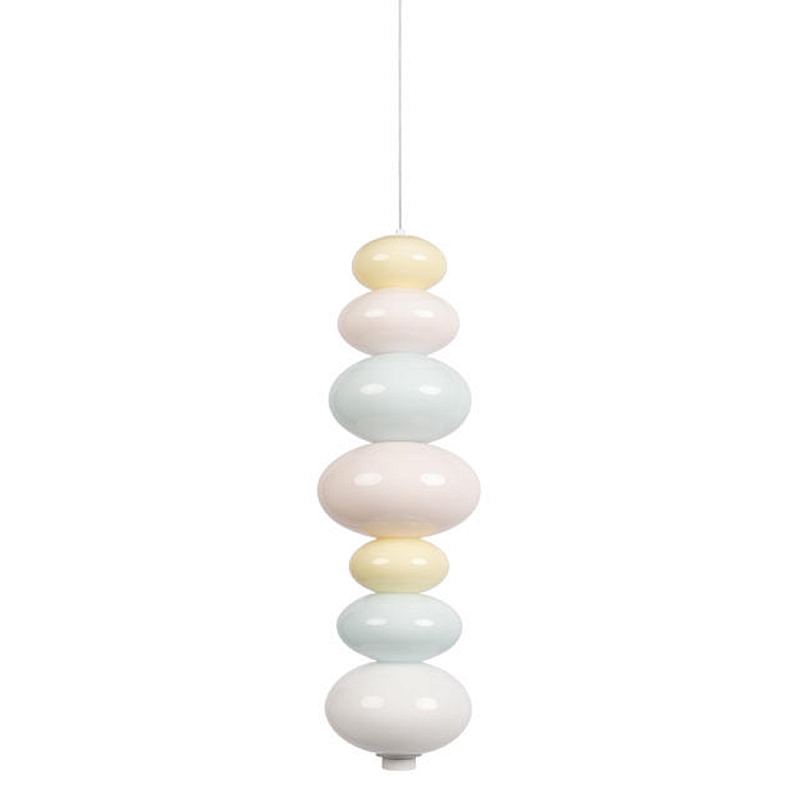 Подвесной светильник светодиодный из стеклянных сфер в пастельных тонах Pastel Lunaria Aura Голубой пастельный Розовый пастельный Желтый Мульти Подвесной светильник светодиодный из стеклянных сфер в пастельных тонах Pastel Lunaria Aura Голубой пастельный Розовый пастельный Желтый Мульти в Челябинске | Loft Concept
