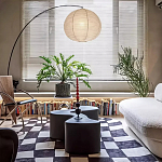 Дизайнерский журнальный стол чёрный изогнутой формы Alefy варинант исполнения - 2 | Loft Concept в Челябинске