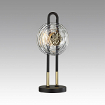 Настольная лампа с черным основанием и золотистым декором Bruno варинант исполнения - 3 | Loft Concept в Челябинске