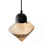 Подвесной светильник с янтарным рельефным плафоном Lamp with Frozen Glass Effect варинант исполнения - 3 | Loft Concept в Челябинске