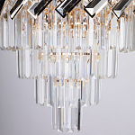 Люстра многоярусная с переплетенными металлическими элементами черного и золотого цвета и прозрачными хрустальными подвесками Empire Chandelier Crystal варинант исполнения - 8 | Loft Concept в Челябинске