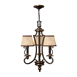 Люстра бронзового цвета с бежевыми абажурами из органзы в классическом стиле Hinkley варинант исполнения - 14 | Loft Concept в Челябинске