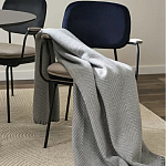 Плед из шерсти мериноса серого цвета 130×180 см Gray Waves варинант исполнения - 4 | Loft Concept в Челябинске