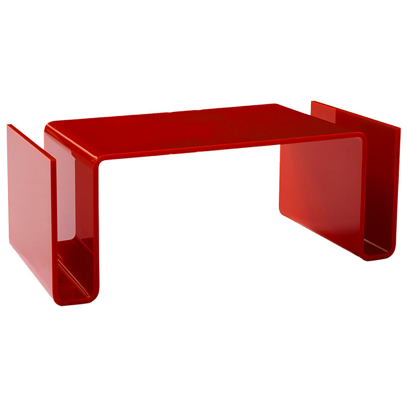 Дизайнерский кофейный стол Poltronova T01 Red Coffee Table Красный Дизайнерский кофейный стол Poltronova T01 Red Coffee Table Красный в Челябинске | Loft Concept