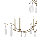 Люстра с прозрачными каплевидными подвесками Elegant Thin Chandelier варинант исполнения - 1 | Loft Concept в Челябинске