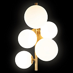 Бра с золотым основанием и 5-ю белыми шарообразными плафонами Bubble варинант исполнения - 1 | Loft Concept в Челябинске