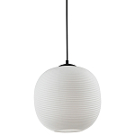 Подвесной светильник со стеклянным рельефным плафоном белый Perforated Glass 25 варинант исполнения - 1 | Loft Concept в Челябинске