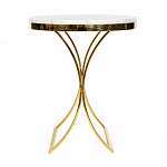 Кофейный столик на подстолье золотого цвета Noelle варинант исполнения - 2 | Loft Concept в Челябинске