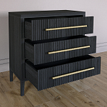 Комод Primo с 3 выдвижными ящиками Черный дуб варинант исполнения - 5 | Loft Concept в Челябинске