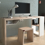 Письменный стол прямоугольный с полочкой под столешницей EcoComb варинант исполнения - 2 | Loft Concept в Челябинске