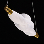 Люстра горизонтальная с волнистым белым плафоном Golden Swirl варинант исполнения - 8 | Loft Concept в Челябинске