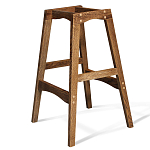 Барный стул со спинкой на 4-х деревянных ножках Коричневый Велюр Vendramin Chair  варинант исполнения - 6 | Loft Concept в Челябинске