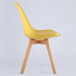 Стул с основой из пластика и мягким сиденьем Arvika Yellow варинант исполнения - 3 | Loft Concept в Челябинске
