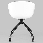 Офисное кресло из пластика с мягким сиденьем Eggshell Black варинант исполнения - 5 | Loft Concept в Челябинске