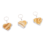 Зеркало брелок складное двухстороннее в форме сердца из натурального камня Оникс Stone Mirrors варинант исполнения - 4 | Loft Concept в Челябинске