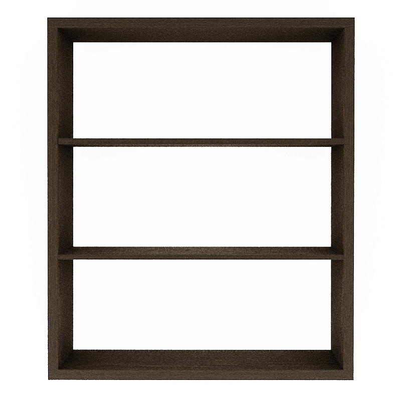 Полка-модуль для книг Primo длина 110 Темный дуб Древесина Черный в Челябинске | Loft Concept 