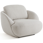 Полукруглое кресло из обивки меланж Halle Melange Armchair варинант исполнения - 1 | Loft Concept в Челябинске