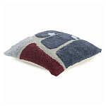 Чехол на подушку с рисунком серо-синего цвета Elan Textured варинант исполнения - 1 | Loft Concept в Челябинске