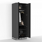 Двухдверный шкаф цвета графит Strict Lines варинант исполнения - 3 | Loft Concept в Челябинске