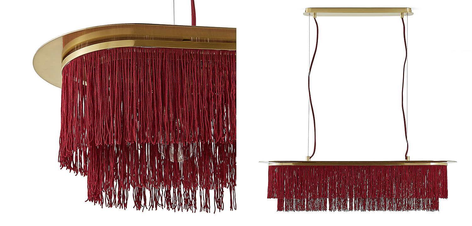Люстра Houtique Linear Chandelier Burgundy Люстра Houtique Linear Chandelier Burgundy - Loft-Concept в Челябинске