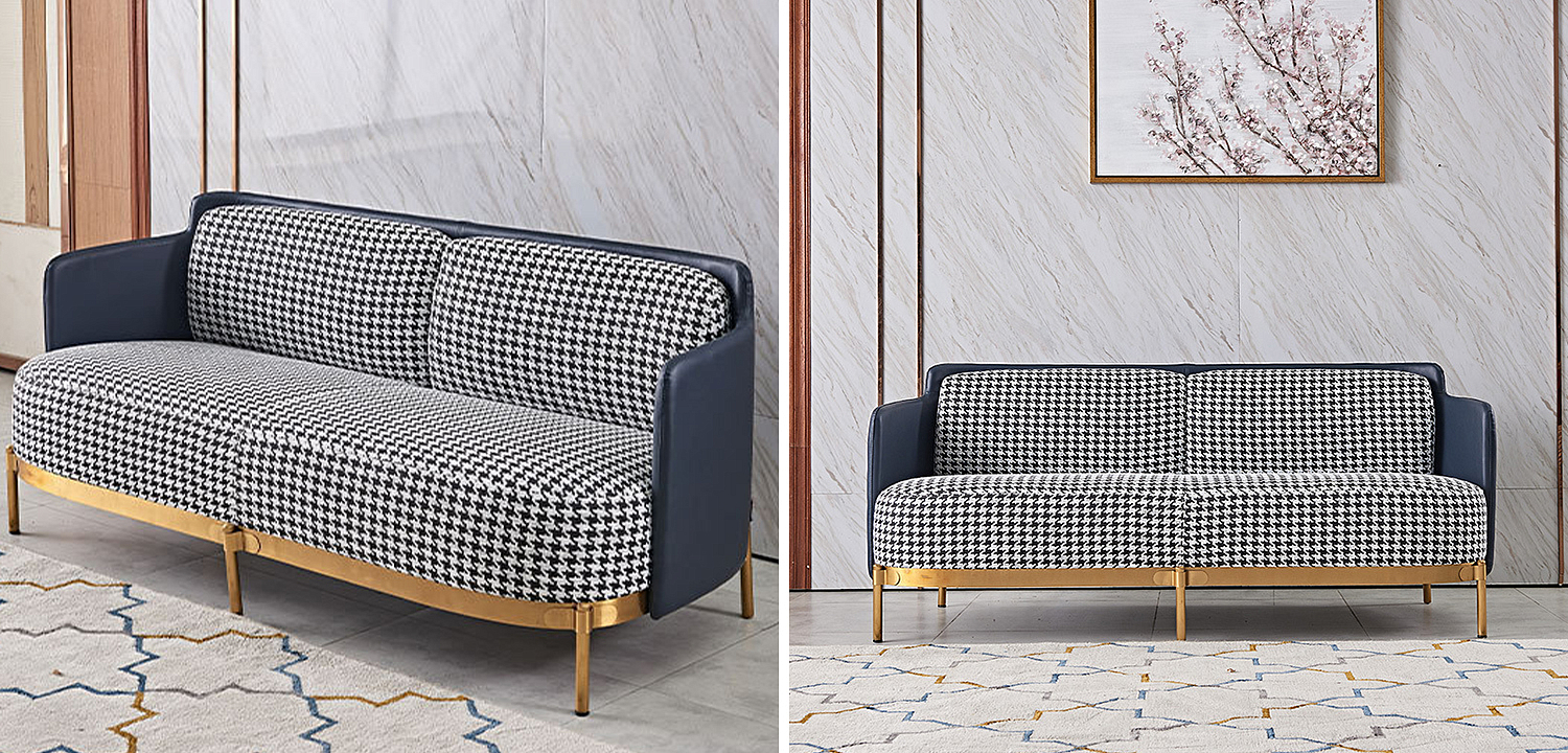 Диван Pied de Poule Blue Sofa Диван Pied de Poule Blue Sofa - Loft-Concept в Челябинске
