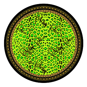 Ковер круглый Carpet Jungle 280 cm Зеленый