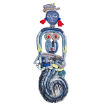 Кукла из одежды и павлопосадских платков Rusalka Blue Jeans варинант исполнения - 1 | Loft Concept в Челябинске