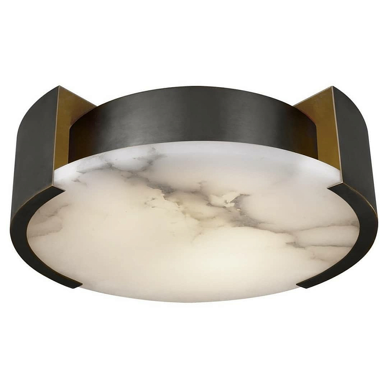 Потолочный светильник Melange Flush Mount Lamp black Черный Белый Мрамор Bianco Потолочный светильник Melange Flush Mount Lamp black Черный Белый Мрамор Bianco в Челябинске | Loft Concept