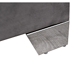 Кровать двуспальная серая с высоким мягким изголовьем Heart of the Bedroom варинант исполнения - 3 | Loft Concept в Челябинске