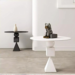 Дизайнерский журнальный стол белый в форме геометрических фигур Cydogic варинант исполнения - 3 | Loft Concept в Челябинске