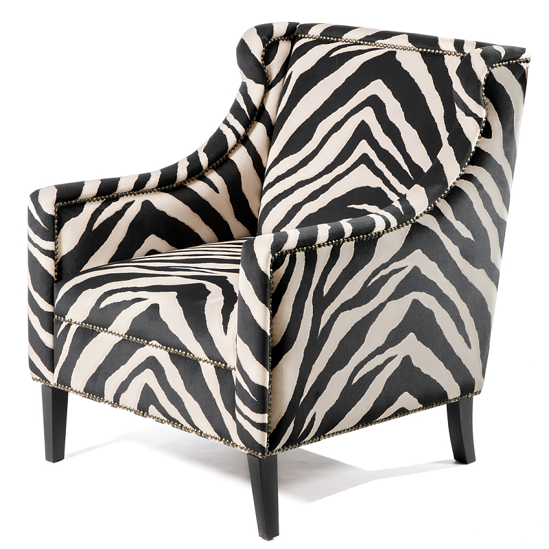 Кресло Chair Jenner Zebra Черно-белый Черный Кресло Chair Jenner Zebra Черно-белый Черный в Челябинске | Loft Concept
