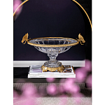 Чаша из прозрачного стекла с бронзовым ободком и фигурками бабочек Eden Garden варинант исполнения - 2 | Loft Concept в Челябинске