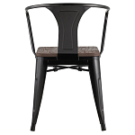 Черный глянцевый стул с сиденьем из натурального дерева TOLIX варинант исполнения - 4 | Loft Concept в Челябинске