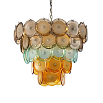 Люстра конусовидная с каскадом из разноцветных круглых подвесов Key Lustar варинант исполнения - 2 | Loft Concept в Челябинске