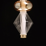 Подвесной светильник с вертикальной композицией из прозрачных и янтарных стеклянных шаров и ромбов Gabriel Scott Luna варинант исполнения - 18 | Loft Concept в Челябинске