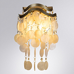 Бра с белыми перламутровыми подвесками и золотистыми волнистыми элементами SHELL варинант исполнения - 1 | Loft Concept в Челябинске