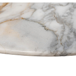 Столик журнальный с круглой мраморной столешницей на трех опорах Marble Stone Drawing варинант исполнения - 4 | Loft Concept в Челябинске