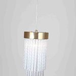 Подвесной светильник с прозрачными стеклянными подвесками и металлическим основанием Nembus варинант исполнения - 2 | Loft Concept в Челябинске