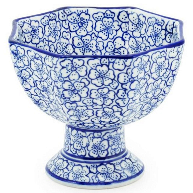 Салатник Bowl Chinoiserie D13 Белый Синий Салатник Bowl Chinoiserie D13 Белый Синий в Челябинске | Loft Concept